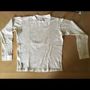 Quicksilver Long Sleeve White Grey  Large 16-18